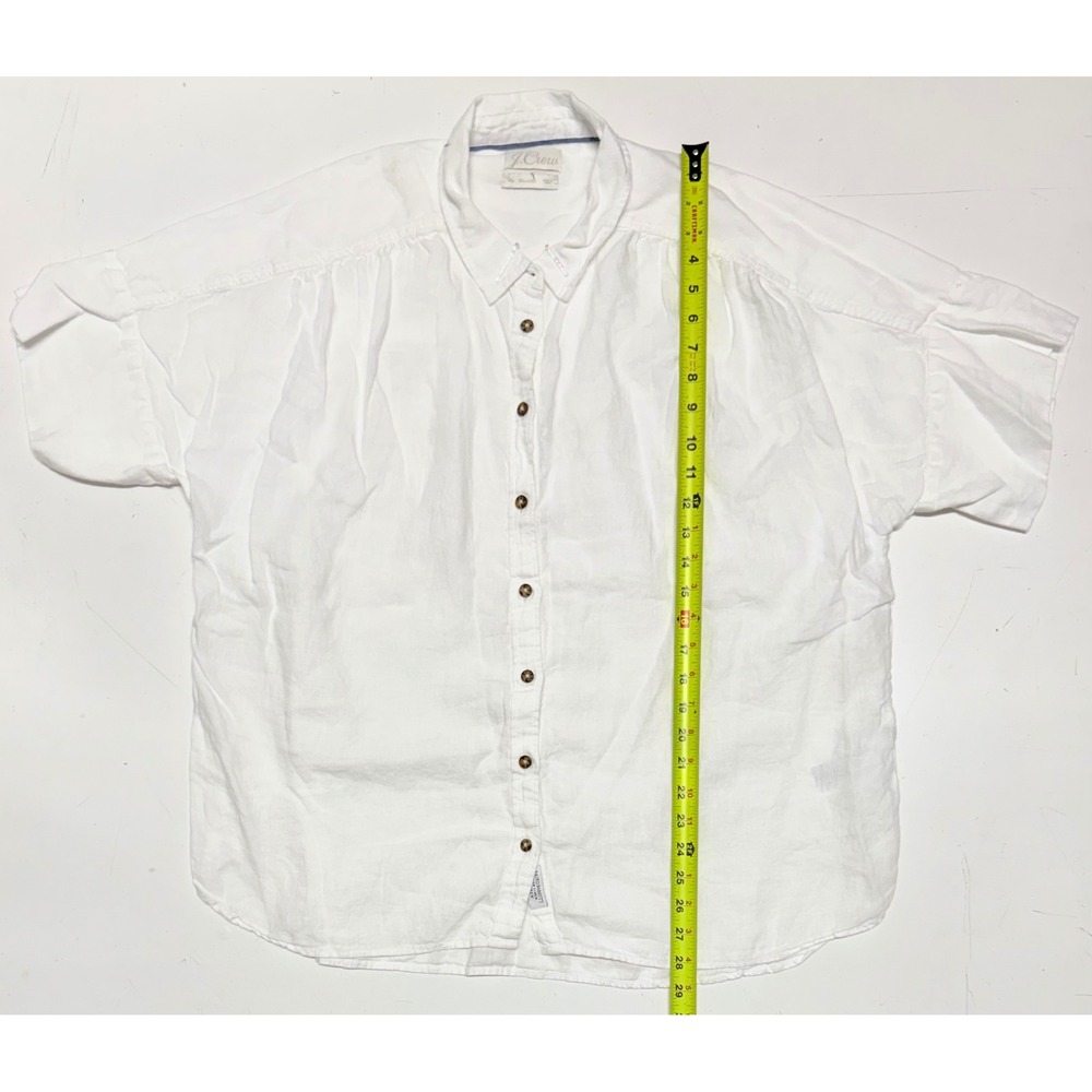 J. Crew Womens XXL Relaxed Fit Baird‎ McNutt Irish Linen Short Sleeve Shirt NWOT